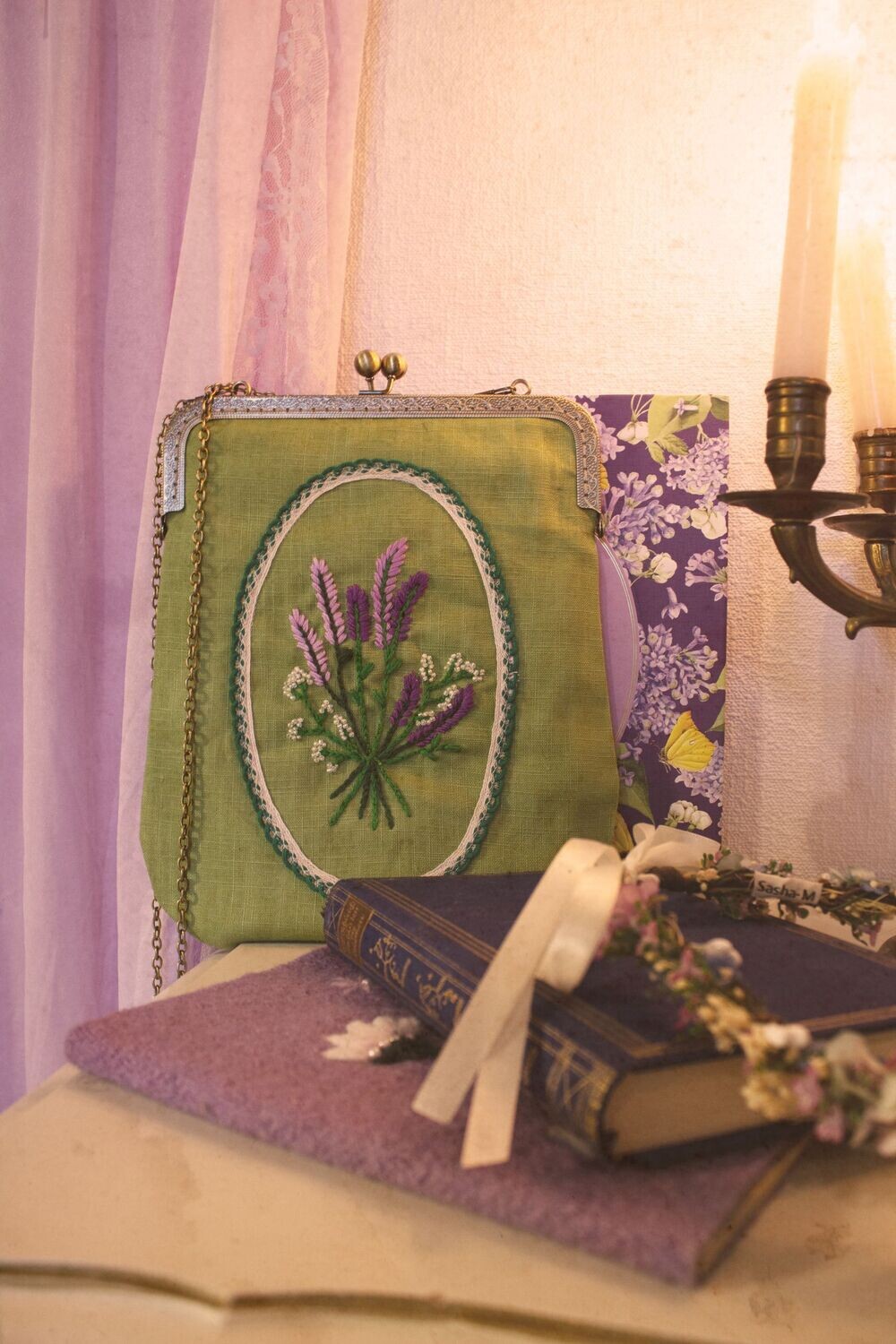Tasche-Blume-Grün