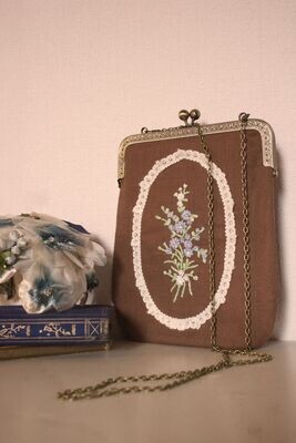 Tasche-Blume-Braun