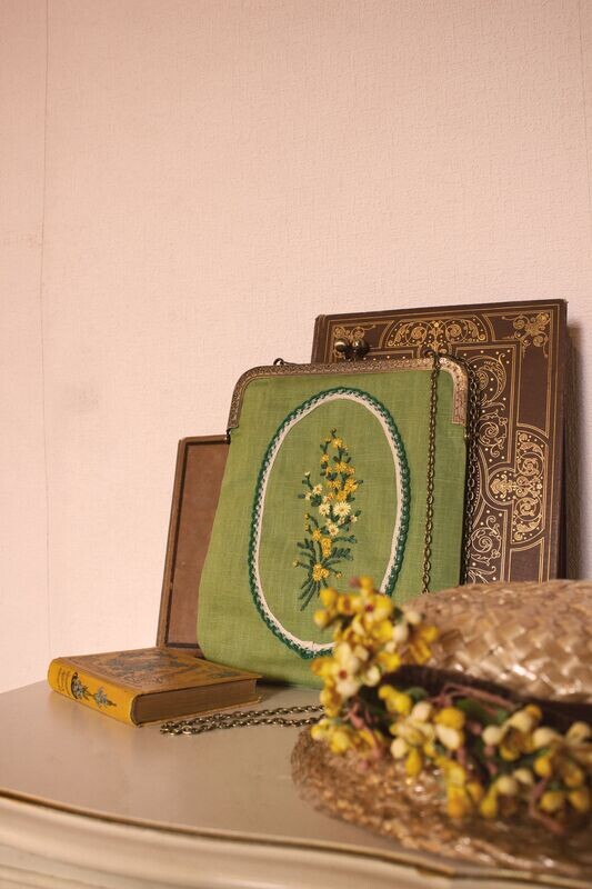 Tasche-Blume-Grün