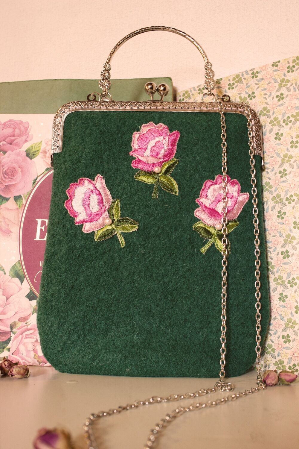 Tasche-Blume-Grün