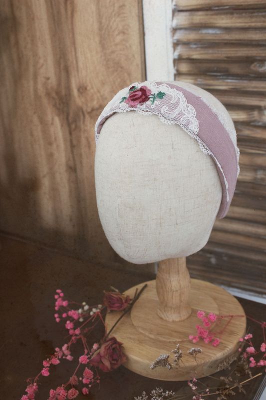 Haarreif-Blume-Rosa