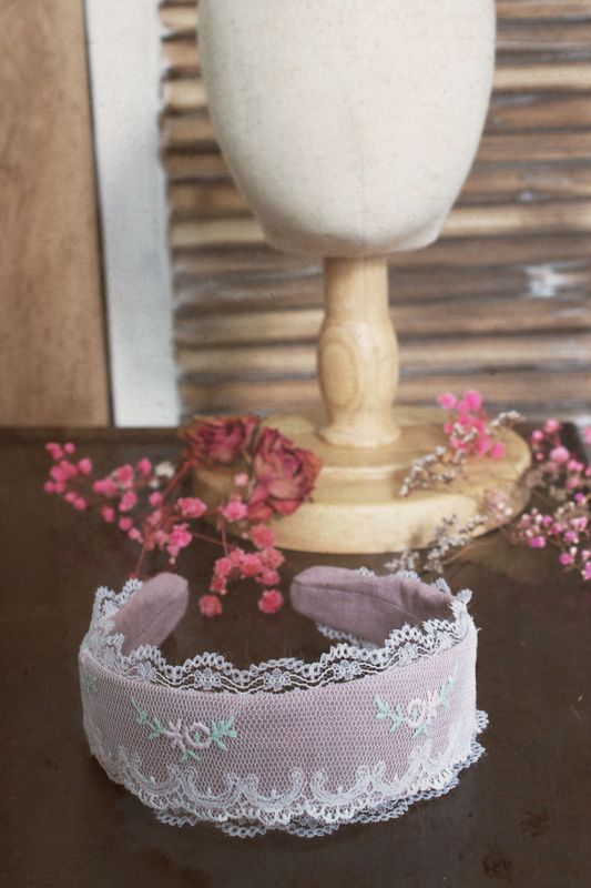 Haarreif-Blume-Rosa