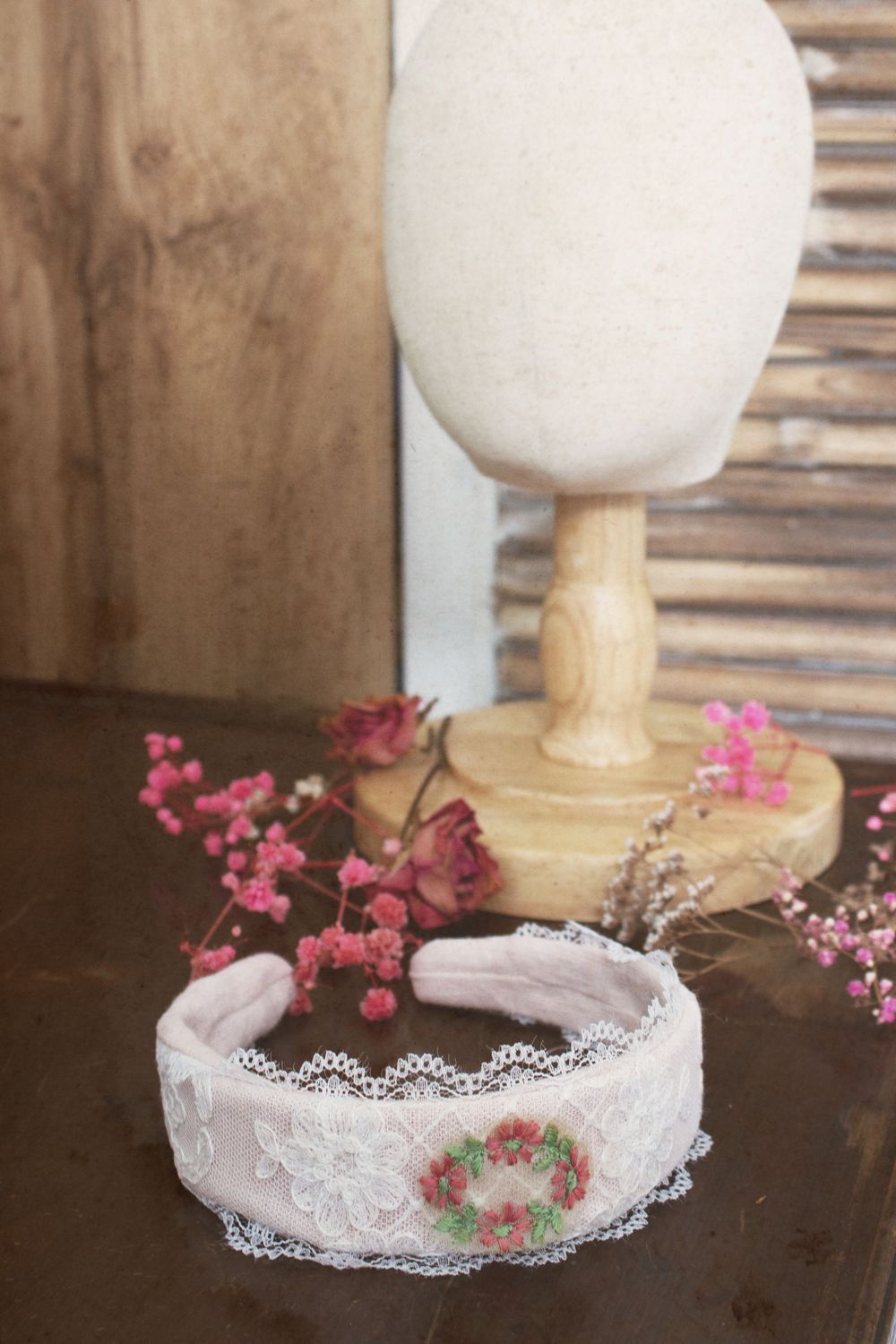 Haarreif-Blume-Rosa