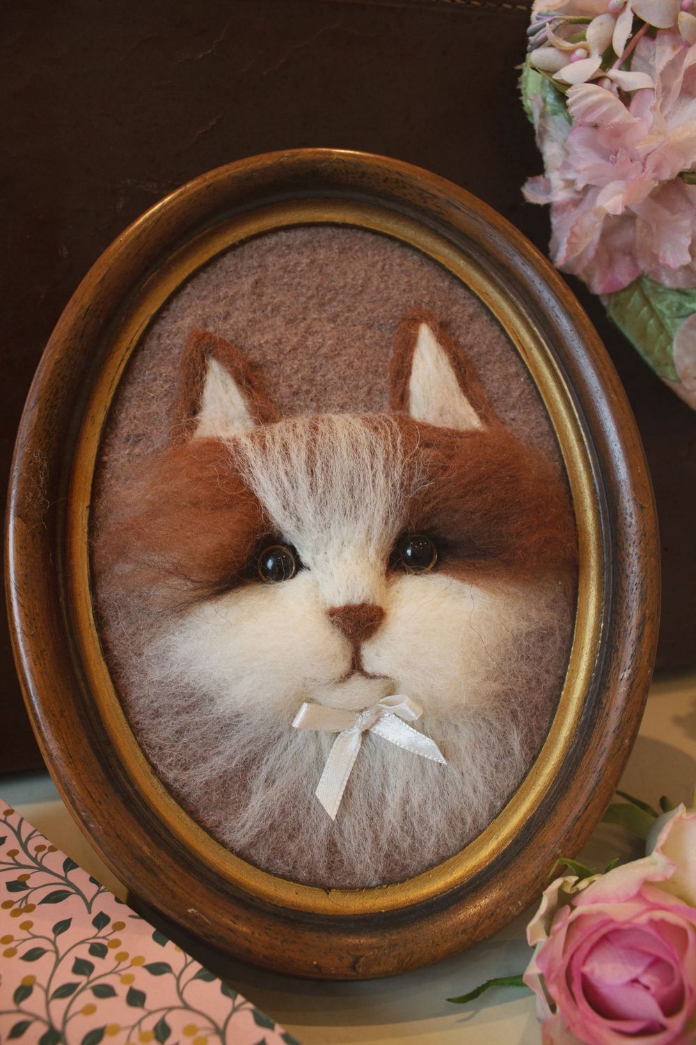 Gemälde. Katzenmädchen
