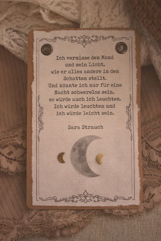 Ohrstecker Mond