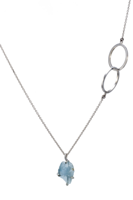 Eve Necklace with Aquamarine Charm