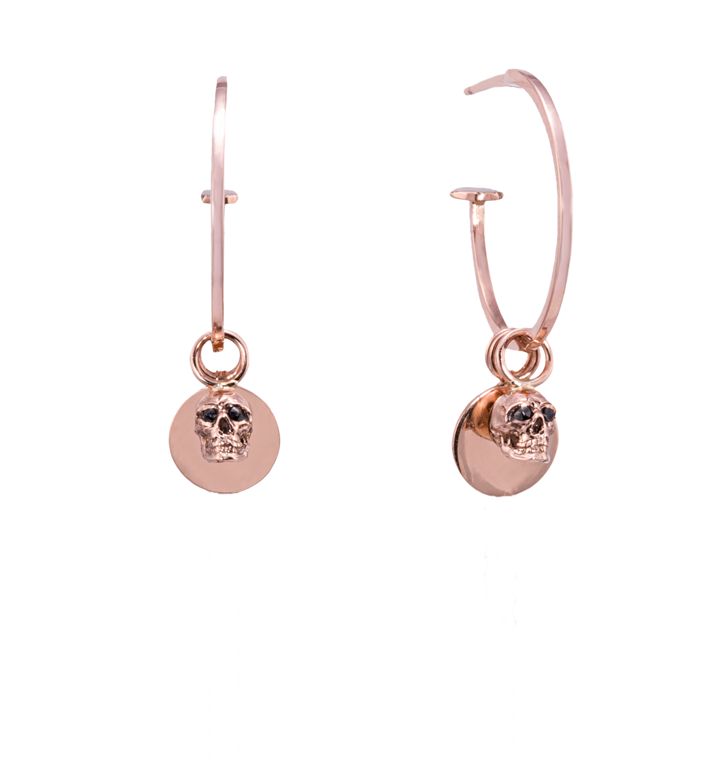 G-Candy Hoops in Gold with Vivre Skulls and Mini Disc G-Candy Hoops in Gold with Vivre Skulls and Mini Disc