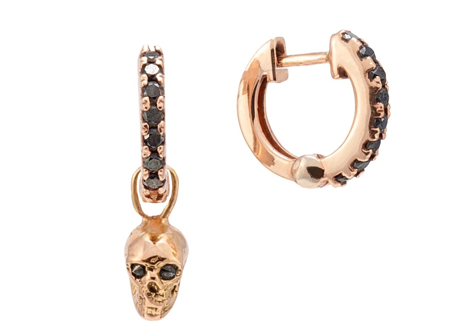 Huggies with Vivre Skull Charm Huggies with Vivre Skull Charm