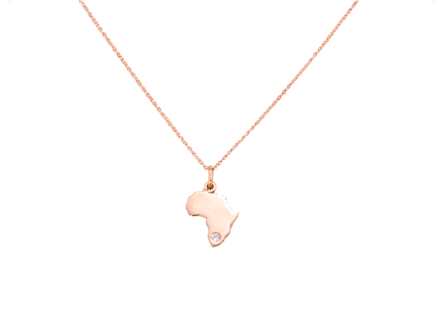 Africa Diamond Charm Pendant