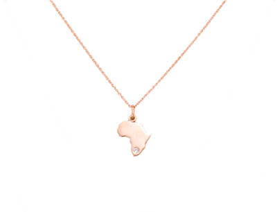 Africa Diamond Charm Pendant