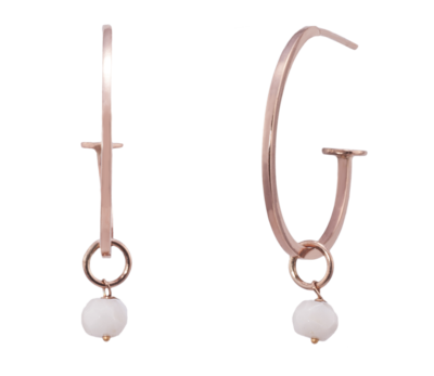 G-Candy Hoops in Gold with Opal Drops