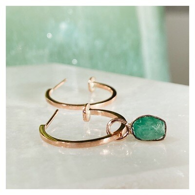 Raw Emerald Earring Charm Raw Emerald Earring Charm