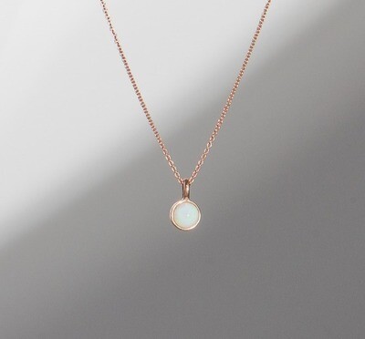 Ethiopian Opal Dot Necklace Charm