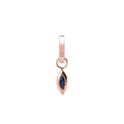 Marquis Eye with Blue Sapphire Earring Charm