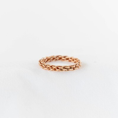 Gold Basket Weave Ring 