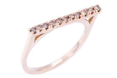 Horizon Ring with Champagne Diamonds