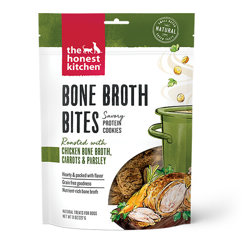 The Honest Kitchen® Bone Broth Bites Chicken Bone Broth, Carrots &amp; Parsley for Dogs, Grams: 227