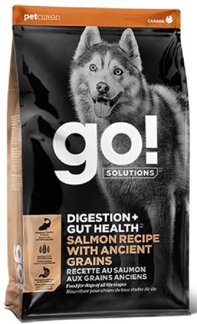 Go! Digestion + Gut Health Salmon Recipe - With Ancient Grains Dog Food Dry, Kilograms: 1.59