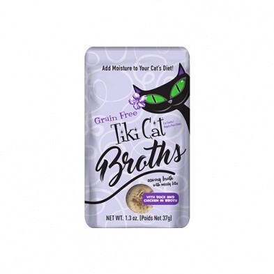 Tiki Cat® Broths™ Duck &amp; Chicken in Broth Wet Cat Food Topper, Grams: 37