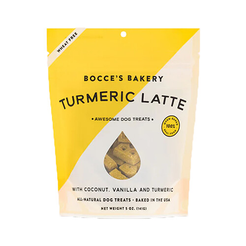 Bocce&#39;s Bakery Turmeric Latte with Coconut, Vanilla and Turmeric Dog Treats, Grams: 141