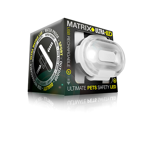 Max &amp; Molly Urban Pets Matrix Ultra LED Safety Light White