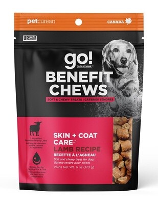 Go Benefit Chews Skin + Coat Soft and Chewy Treats Lamb Recipe Dog
