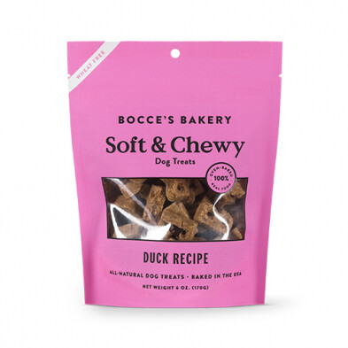 Bocce&#39;s Bakery Duck Recipe Soft &amp; Chewy Dog Treats