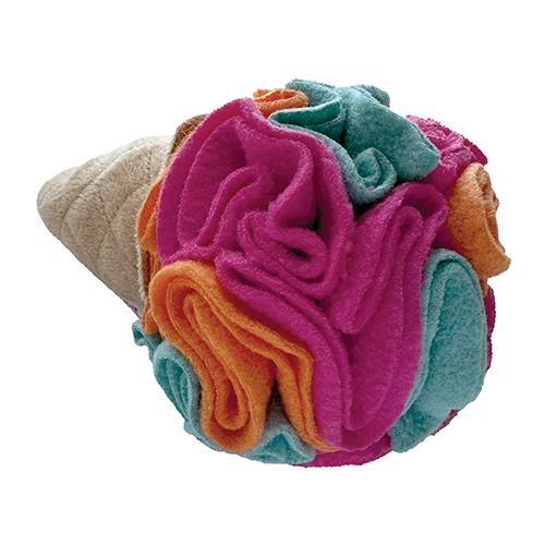 foufouBRANDS™ fouFIT™ Hide &#39;n Seek Ice Cream Snuffle Rainbow Sherbet Dog Toy, Inches: 7