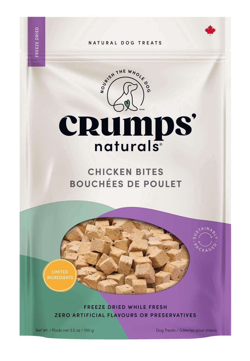 Crumps Freeze Dried Chicken Bites Treats Dog, Grams: 100