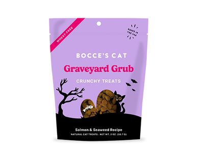 Bocce&#39;s Bakery HALLOWEEN Graveyard Grub, Salmon &amp; Seaweed Recipe Crunchy Cat Treats 2oz