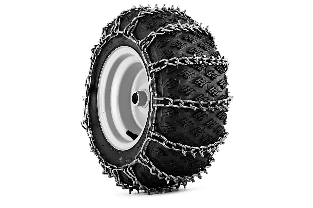 Sniega ķēdes 18x8.5-8" HUSQVARNA dārza traktoriem, ar radzēm (1 pāris)