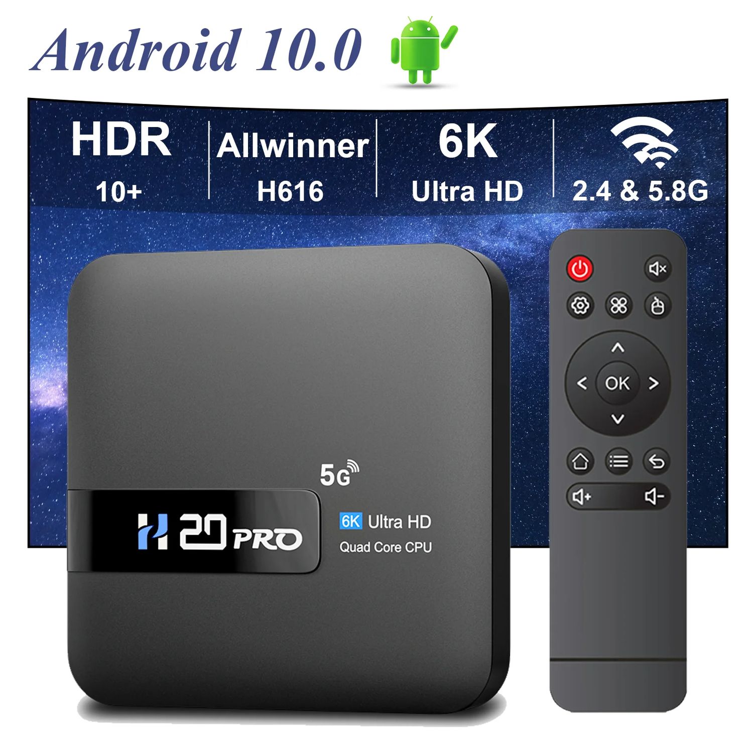 H20 Pro Android Smart TV Box