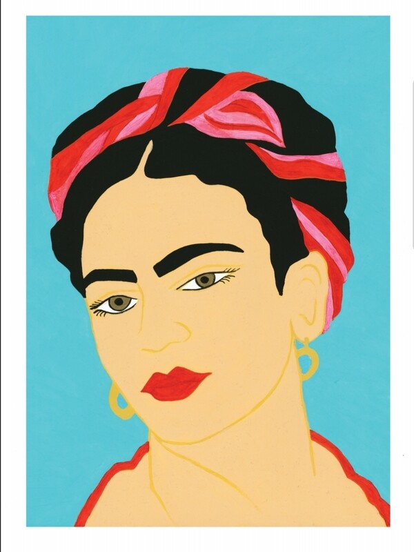 Frida in headband.