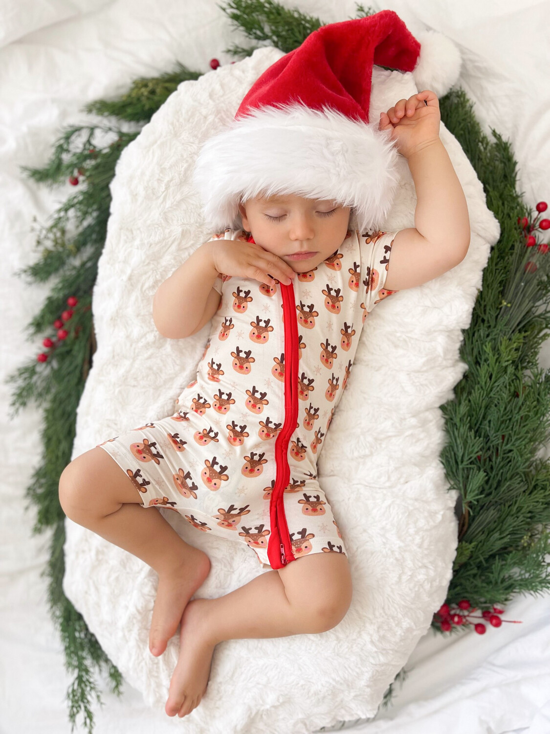 Cuddly Suit Shortie in Rudolph