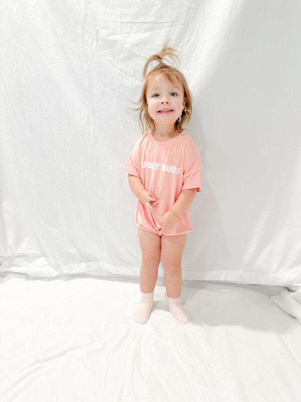 Bubble Romper in Coral