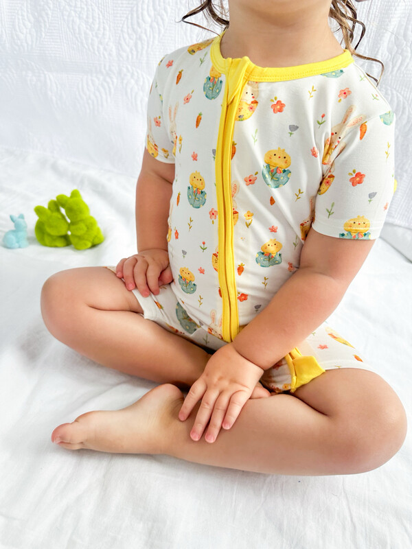 Shortie Cuddly Suit in Easter