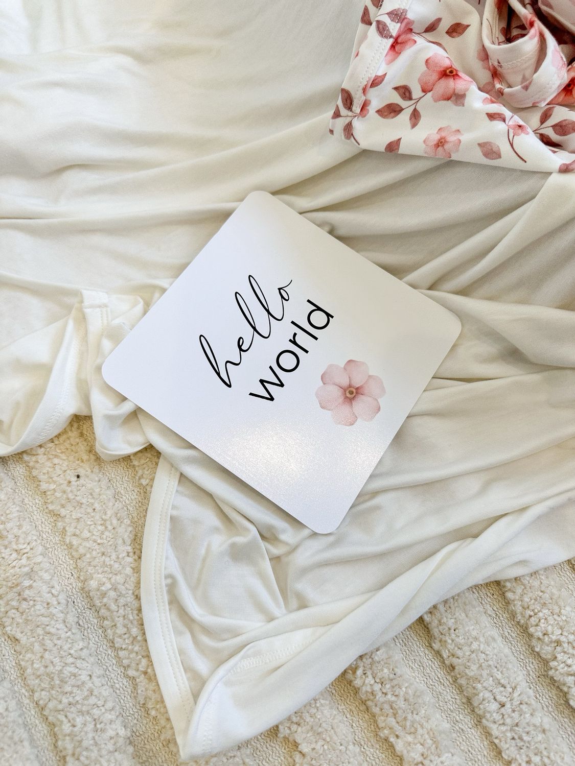 Birth Announcement Card in Blooms