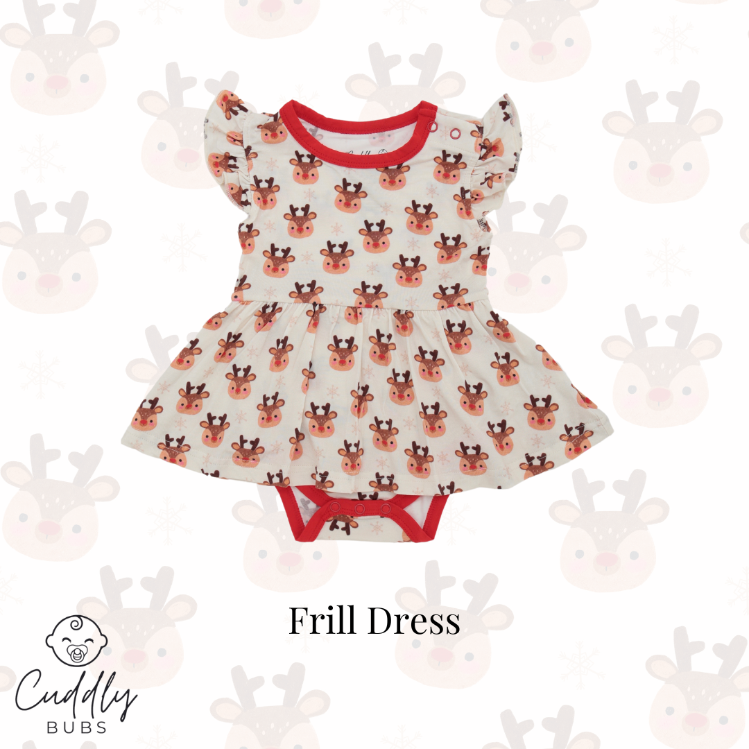 Frill Dress in Rudolph
