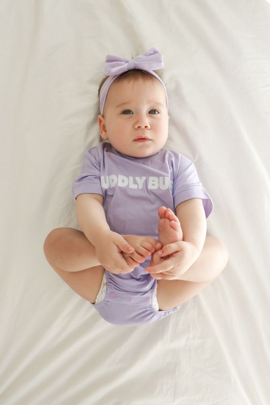Bubble Romper in Purple