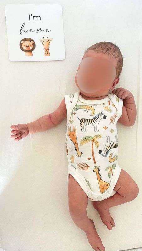 Birth Announcement Card in Safari Friends