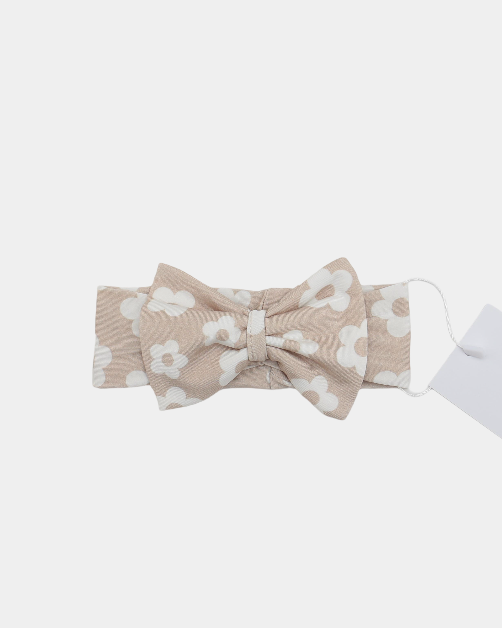Cuddly Bow in Beige Flowers