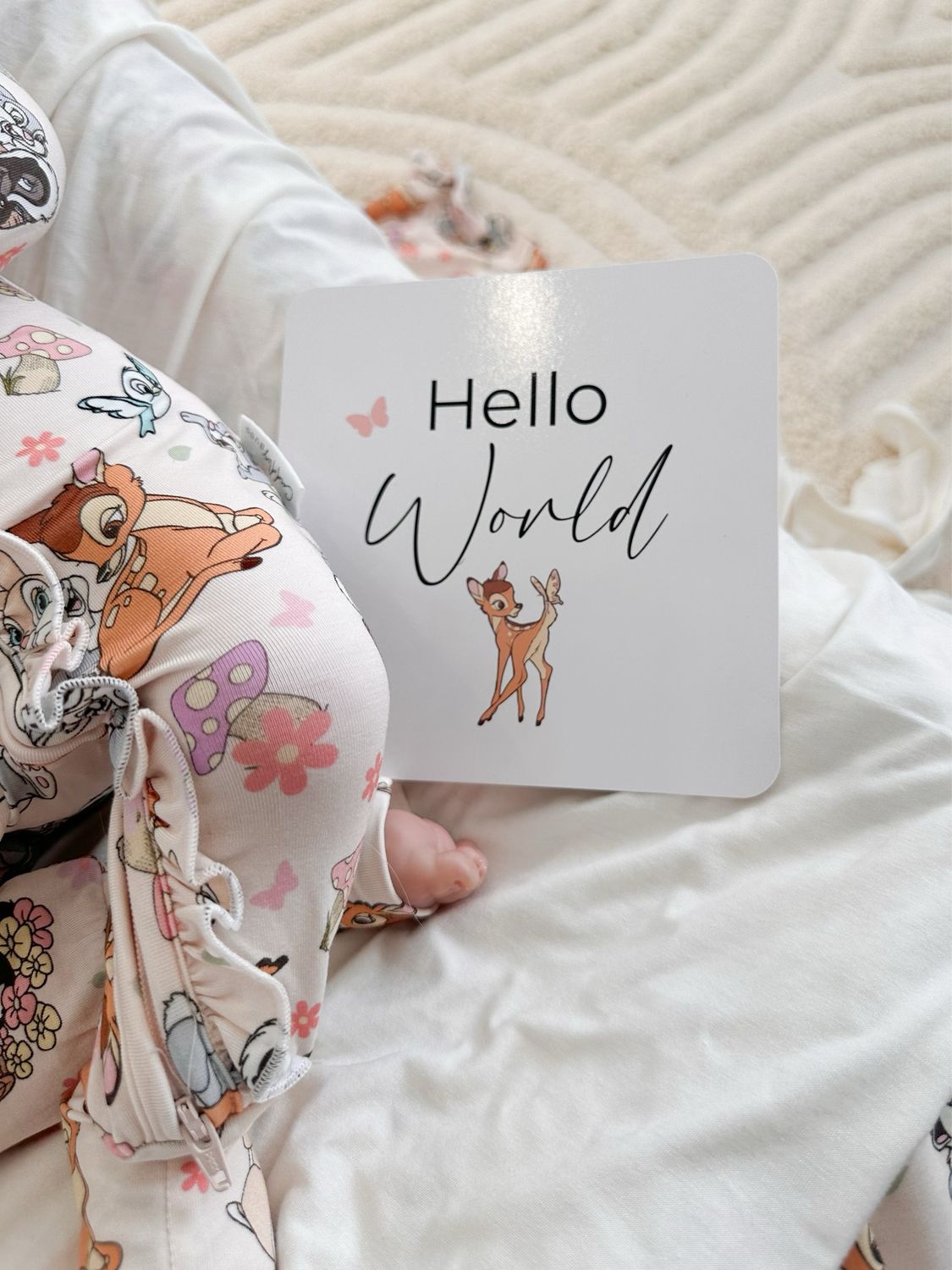 Birth Announcement Card in Woodland Animals