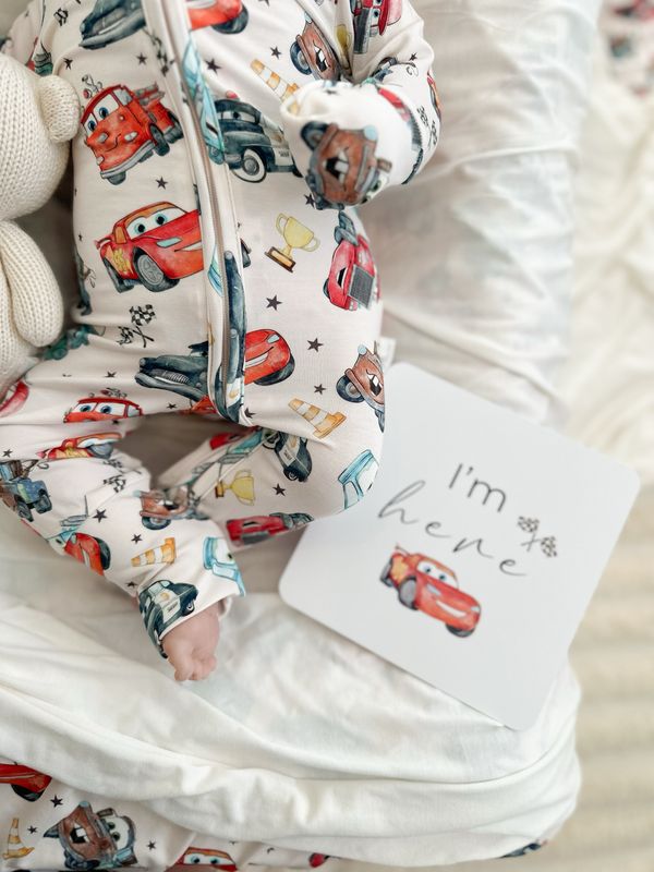 Birth Announcement Card in Cars