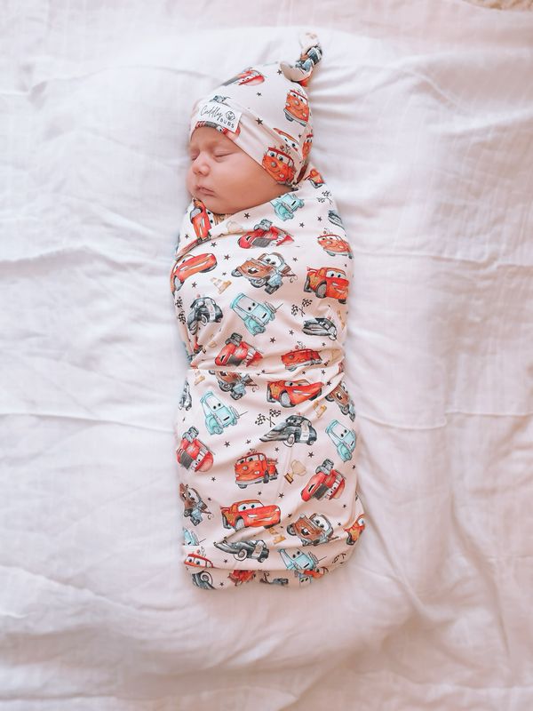 Swaddle in Cars * PRE ORDER ITEM *