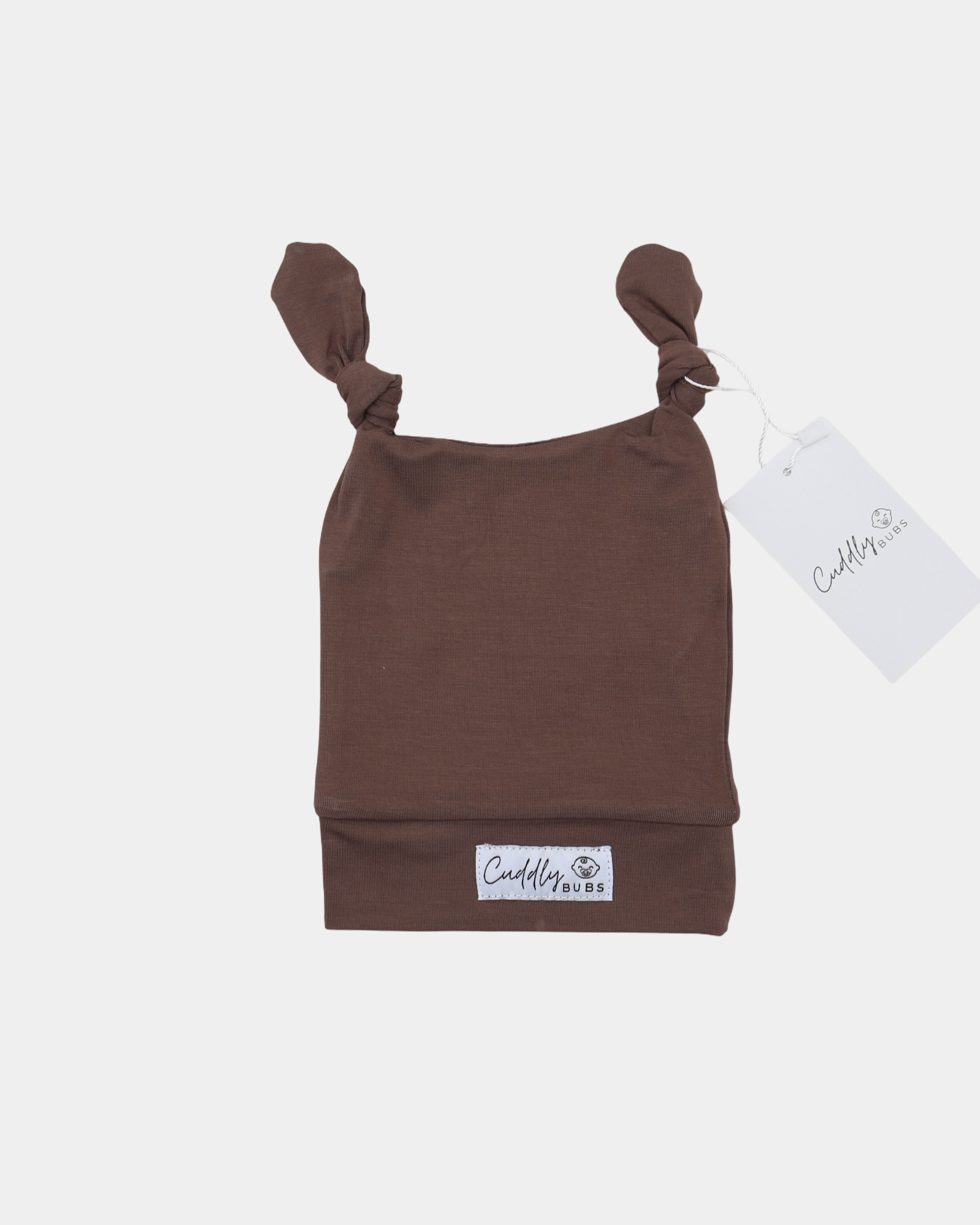 Cuddly Double Knot Cap in Chocolate