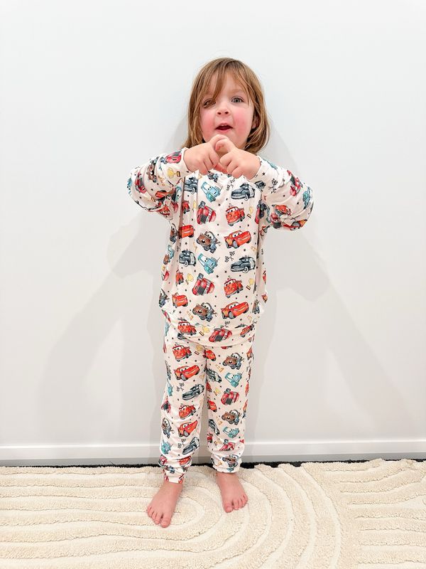 Kids Pjs in Cars - Long Sleeve