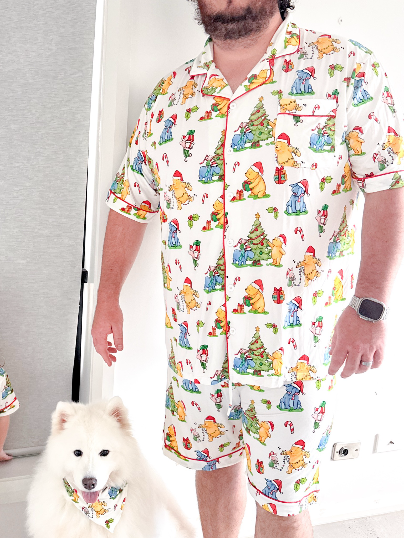 Adults Pj Set in Pooh & Friends CHRISTMAS