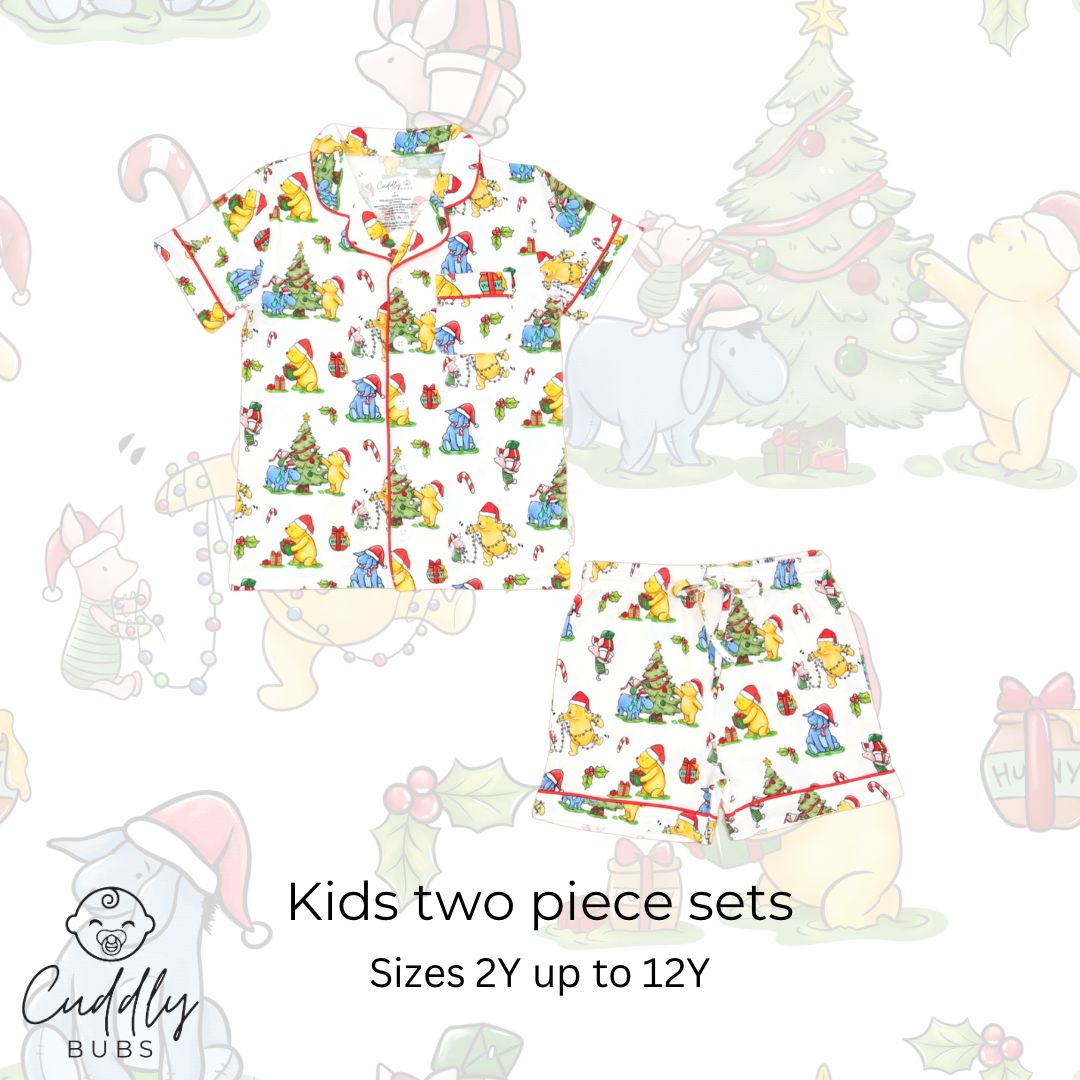 Kids Pj Set in Pooh & Friends CHRISTMAS