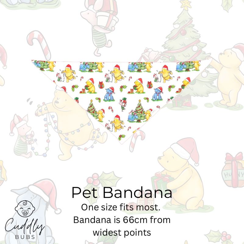 Pet Bandana in Pooh & Friends CHRISTMAS Pet Bandana in Pooh & Friends CHRISTMAS