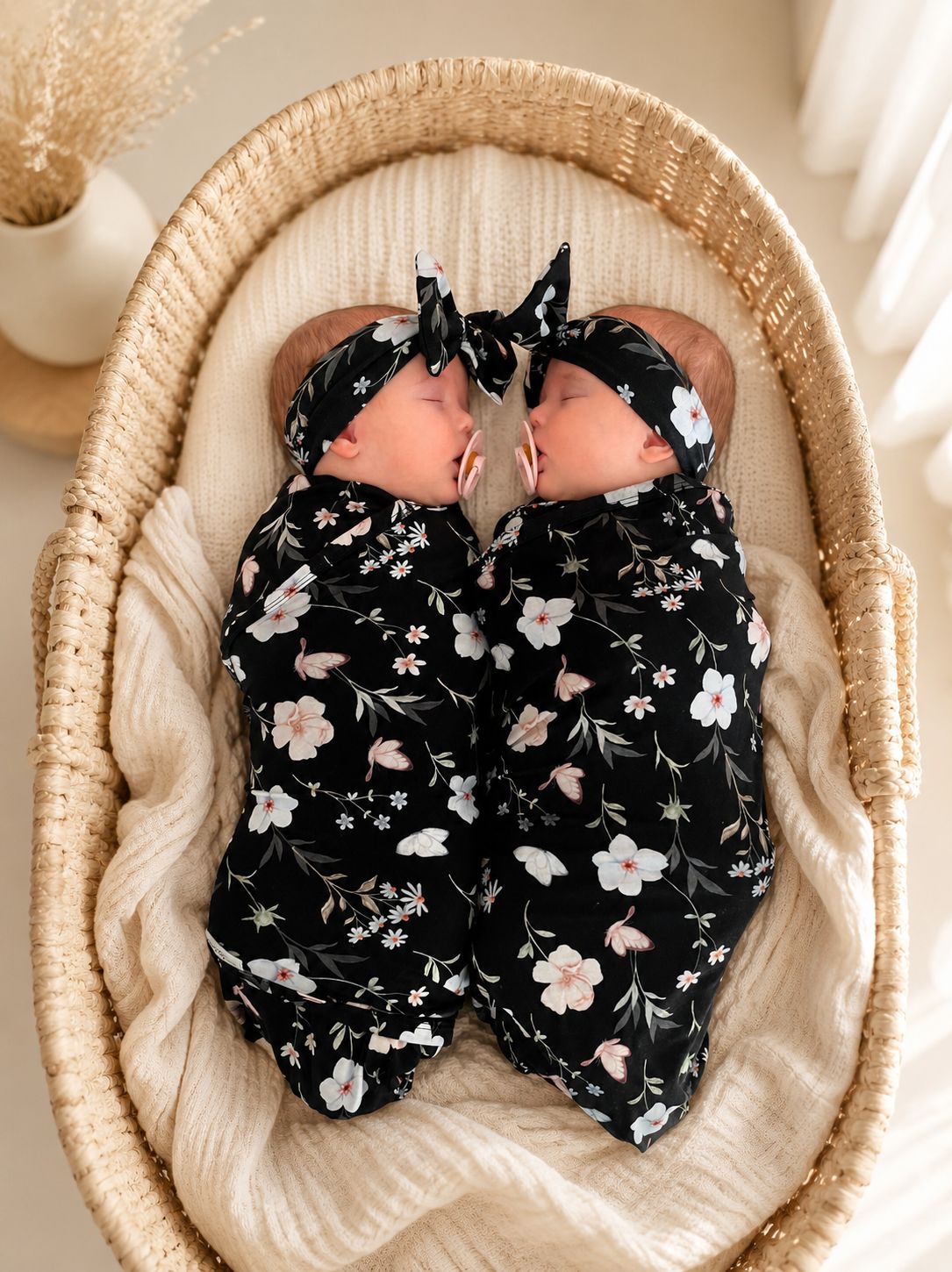 Swaddle in Midnight Floral Swaddle in Midnight Floral